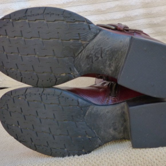 SOLD MJUS RUSTIC BROWN TALL LEATHER BOOTS SZ 36 - Picture 9 of 13